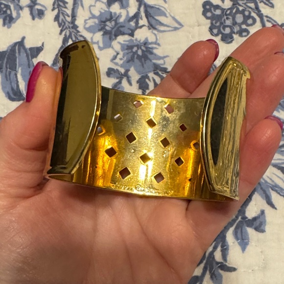 Lilly Pulitzer Gold and Pink Woven Cuff Bracelet - Picture 3 of 6